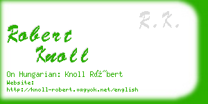 robert knoll business card
